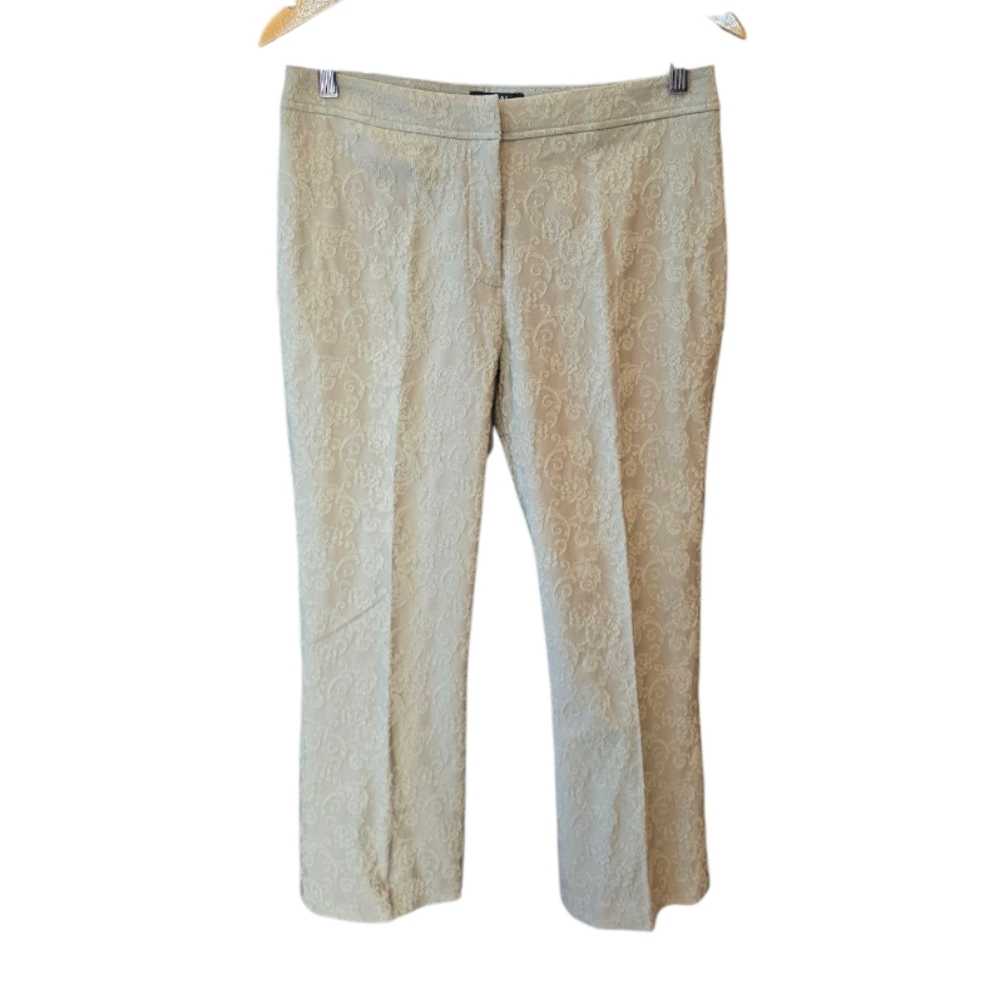 Tribal Cream Textured Ankle Pants